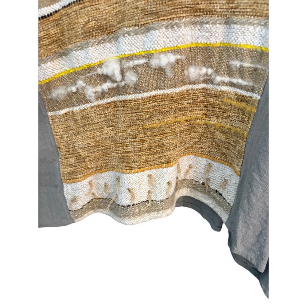 Micah Hamilton Handwoven Wearable Art Tunic Oversized Dolman Sleeve Boho Top - Picture 6 of 10